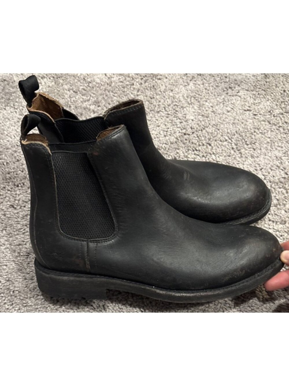 Frye Dylan Men's Leather Pull on Chelsea Boots Black Size 9 D